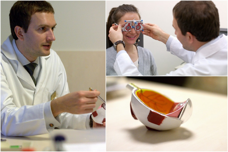 Medicinos diagnostikos ir gydymo centro Oftalmologijos centro vadovas med. dr. Paulius Rudalevičius atlieka tyrimus prieš regos korekciją lazeriu Medicinos diagnostikos ir gydymo centro Oftalmologijos centro vadovas med. dr. Paulius Rudalevičius atlieka tyrimus prieš regos korekciją lazeriu